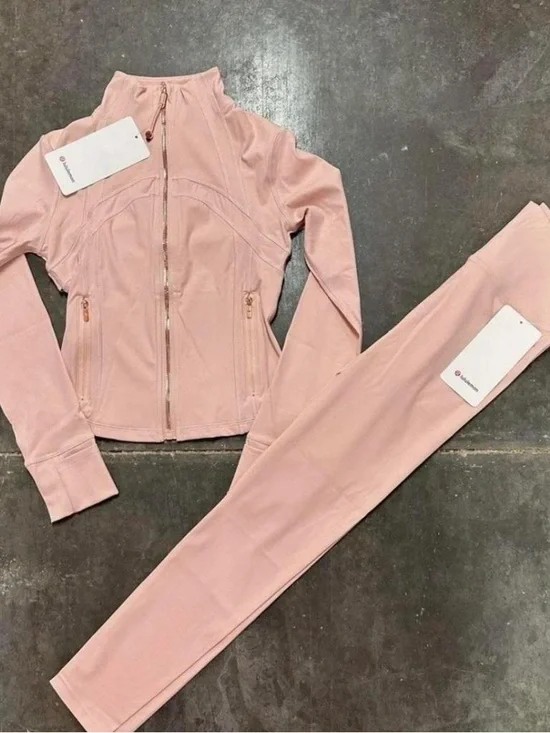Lululemon Align Jacket & Leggings Set Pink Size 6 NWT - Picture 1 of 6